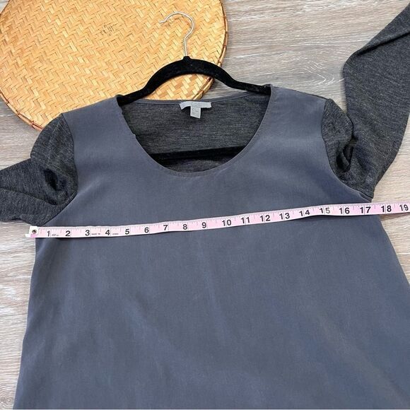 COS gray mixed media blouse wool - Picture 5 of 8
